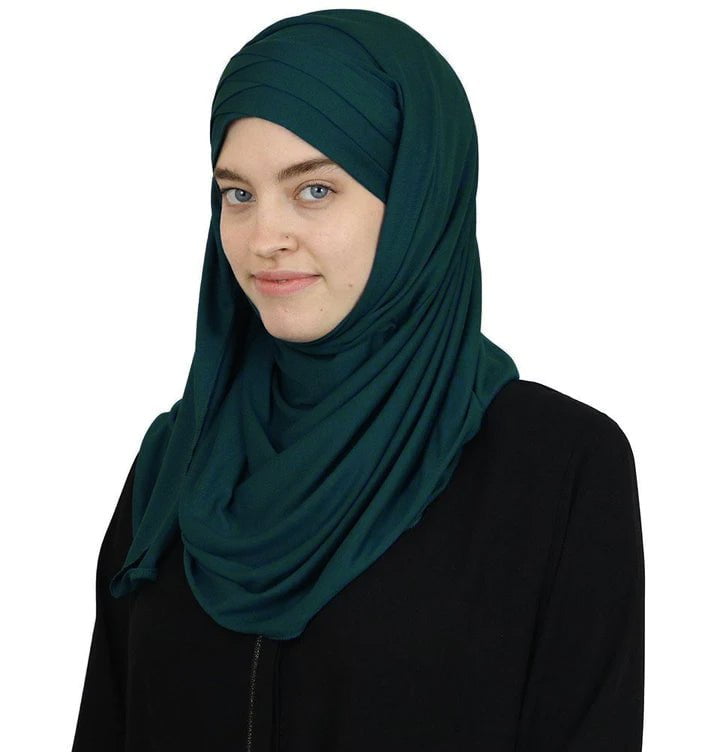 Modefa Instant Hijabs Emerald Modefa Instant Criss-Cross Jersey Hijab Shawl – Emerald