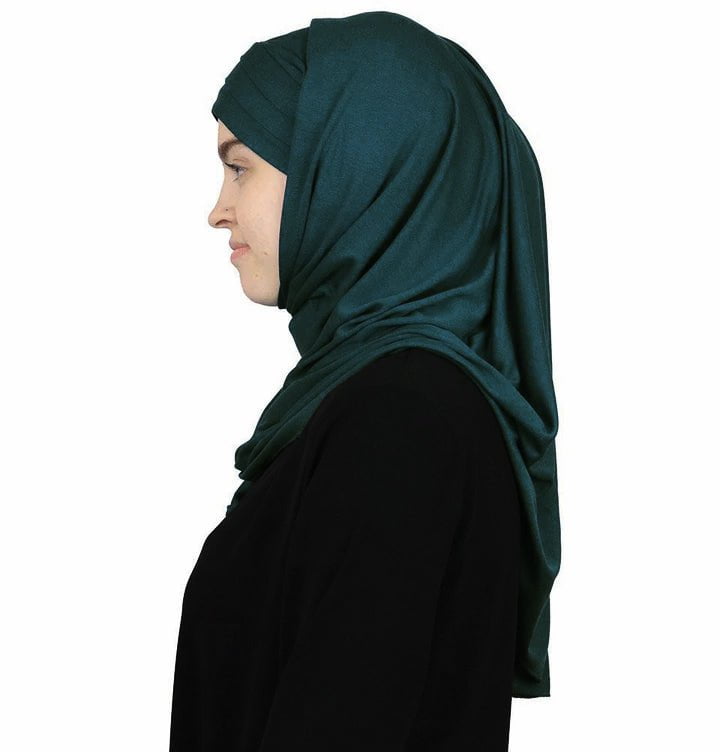 Modefa Instant Hijabs Emerald Modefa Instant Criss-Cross Jersey Hijab Shawl – Emerald