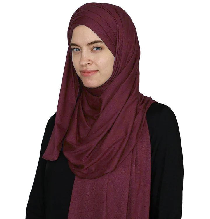 Modefa Instant Hijabs Magenta Modefa Instant Criss-Cross Jersey Hijab Shawl – Magenta