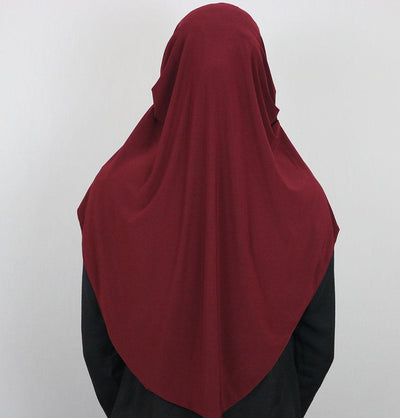 Modefa Long One Piece Instant Practical Hijab – Maroon
