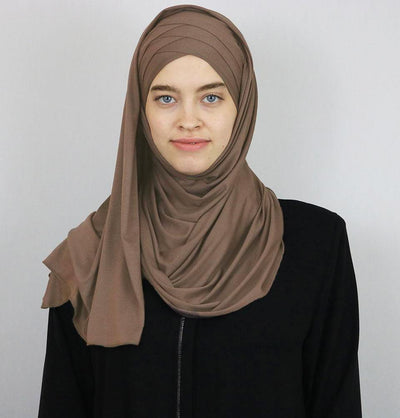 Modefa Instant Hijabs Mink Modefa Instant Criss-Cross Jersey Hijab Shawl – Mink