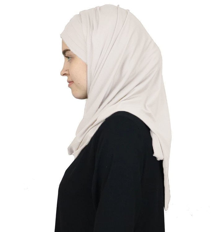 Modefa Instant Criss-Cross Jersey Hijab Shawl – Off-white