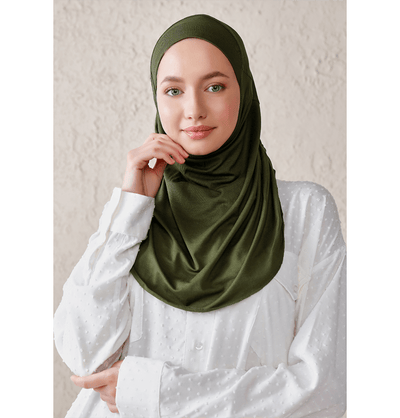 Modefa Instant Hijabs Olive Green Modefa One Piece Instant Practical Hijab – Olive Green