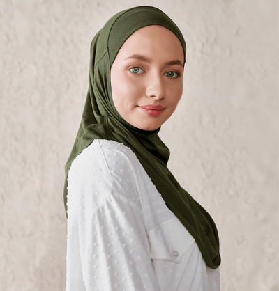 Modefa Instant Hijabs Olive Green Modefa One Piece Instant Practical Hijab – Olive Green