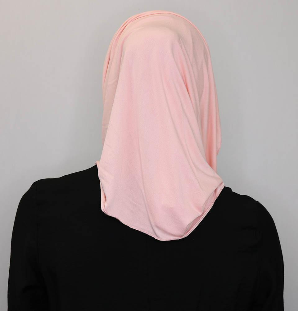Modefa Instant Hijabs Pink Practical Instant Jersey Wrap Hijab BT1 Pink