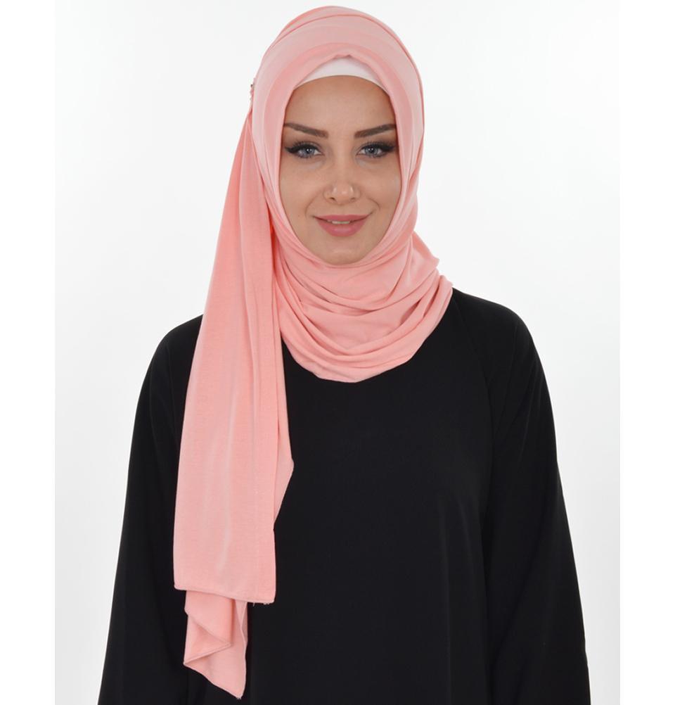 Practical Instant Jersey Hijab Shawl Powder