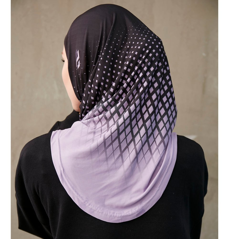 Modefa Instant Hijabs Purple Black Modefa One Piece Instant Sports Hijab - Ombré Diamond -Purple Black