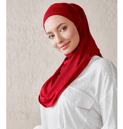 Modefa Instant Hijabs Red Modefa One Piece Instant Practical Hijab – Red