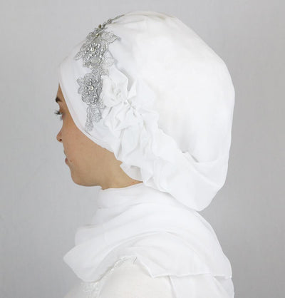 Instant Chiffon Turban Hijab HT0006 White