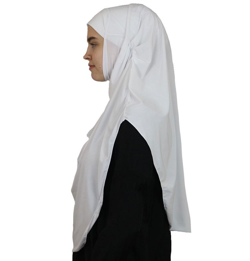 Modefa Long One Piece Instant Practical Hijab – White