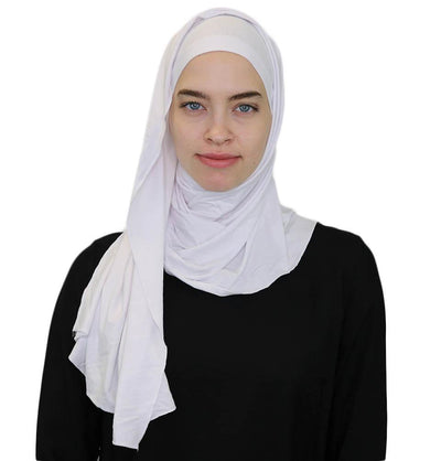 Practical Instant Jersey Wrap Hijab BT1 White
