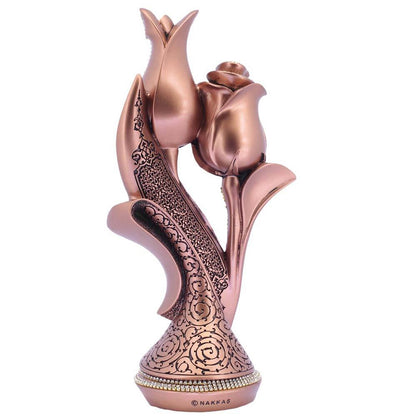 Modefa Islamic Decor Copper Islamic Table Decor | Lale Gul Tulip & Rose | Copper 240-2C Mini