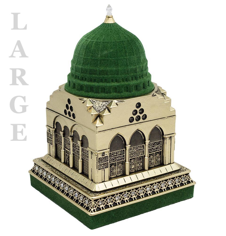Modefa Islamic Decor Gold Al Masjid an Nabawi Medine Islamic Table Decor Replica - Gold