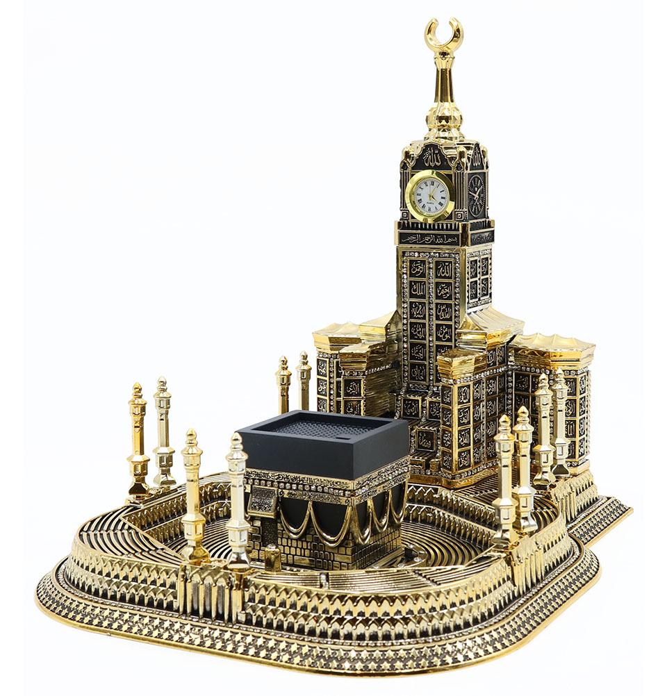 Modefa Islamic Decor Gold Islamic Table Decor 99 Names of Allah Kaba Clock Tower Replica - Large