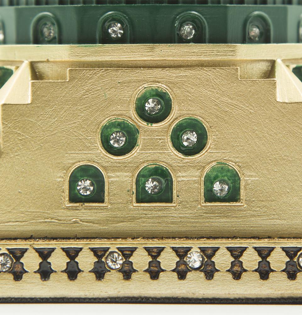 Modefa Islamic Decor Gold Islamic Table Decor Al-Masjid an-Nabawi Green Dome Replica #843 Gold - Small