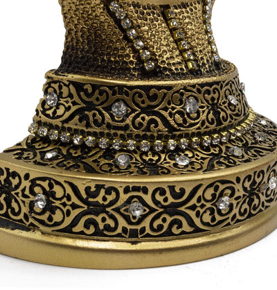 Modefa Islamic Decor Gold Islamic Table Decor | Allah Muhammad Crescent Set | Surat Al-Falaq & An-Nas - Gold