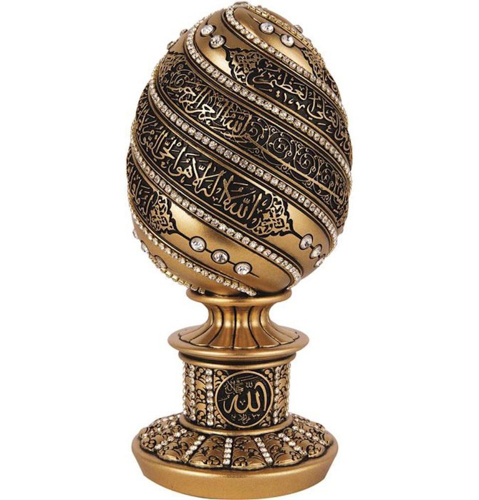 Modefa Islamic Decor Gold Islamic Table Decor Ayatul Kursi Egg 2957 - Mini Gold