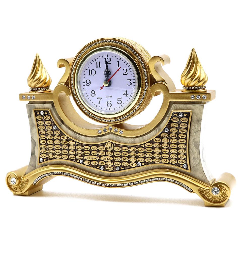 Islamic Table Decor Clock with 99 Names of Allah 3511