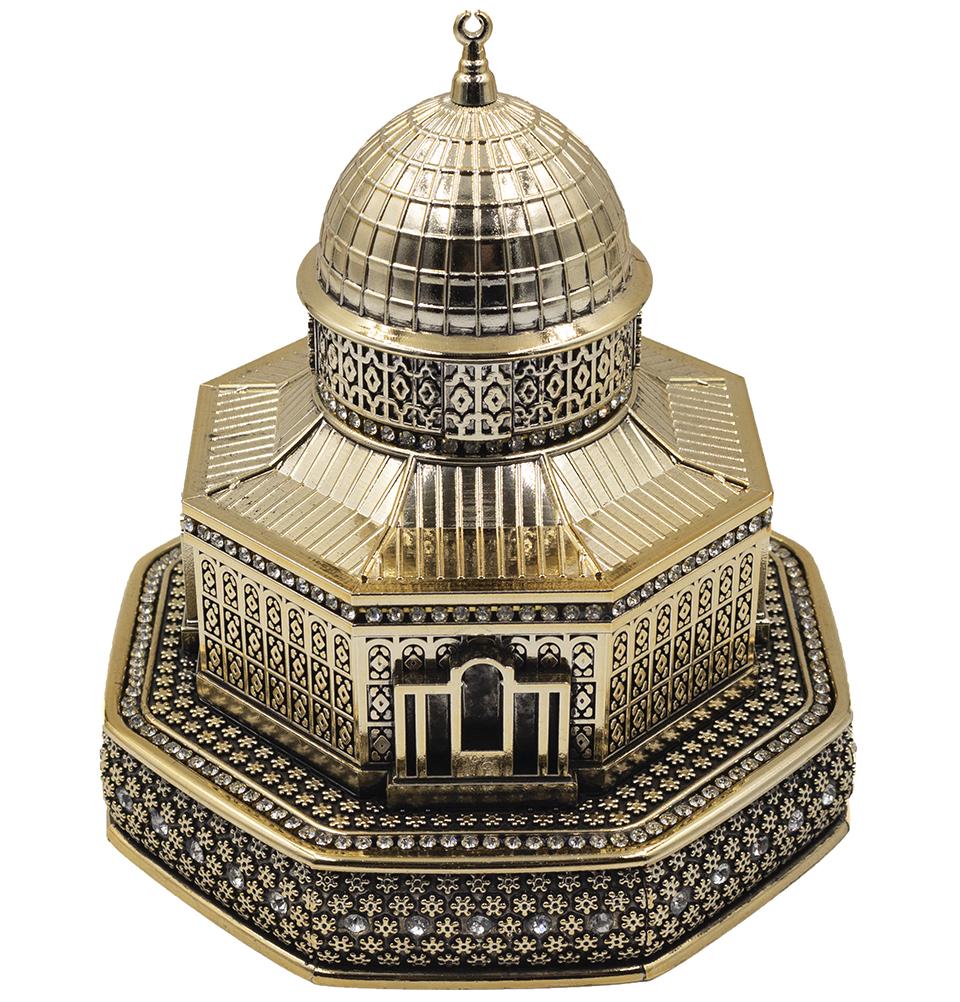 Modefa Islamic Decor Gold Islamic Table Decor | Dome of the Rock at Al Aqsa Replica | Small - Gold