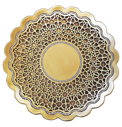 Islamic Table Decor Selcuk Fruit Plate - Gold