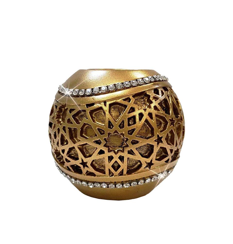 Islamic Table Decor Selcuk Tealight Candle Holder - Gold