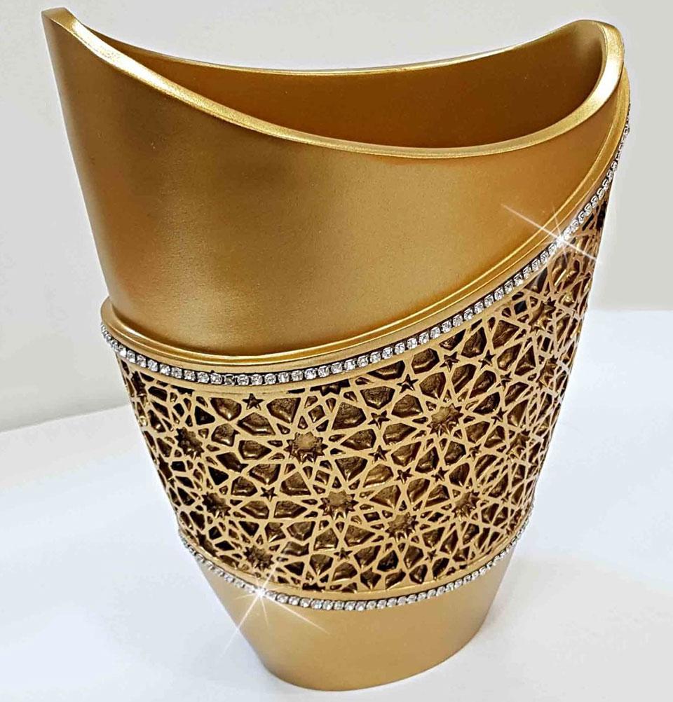 Islamic Table Decor Selcuk Vase - Gold