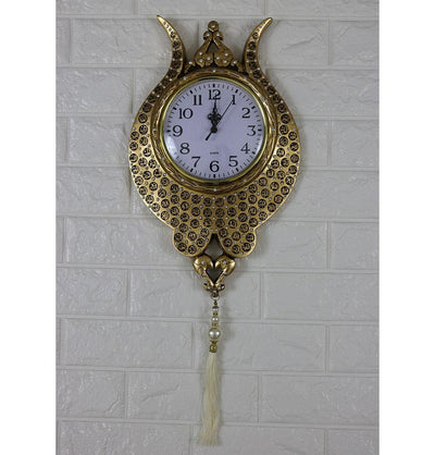 Islamic Wall Decor 99 Names of Allah Clock Gold