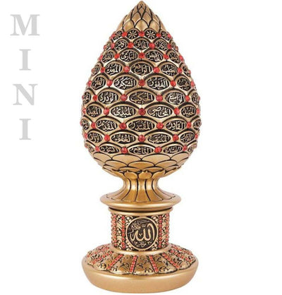 Modefa Islamic Decor Gold/Red Islamic Table Decor | 99 Names of Allah Egg | Gold & Red 2946 Mini