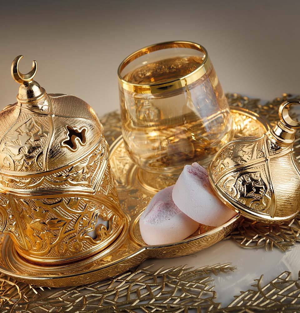 Turkish Luxury 4 Piece Coffee & Zamzam Water Cup Set