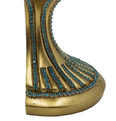Modefa Islamic Decor Gold/Turquoise Islamic Table Decor | Allah & Muhammad Set | Gold & Turquoise 150-3S1A