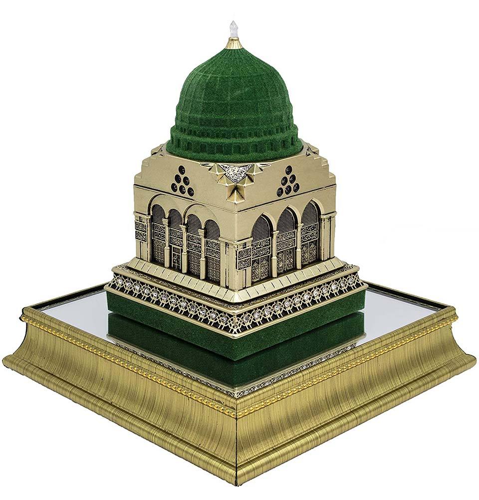 Modefa Islamic Decor Gold With Base Al Masjid an Nabawi Medine Islamic Decor Replica - Gold with Base