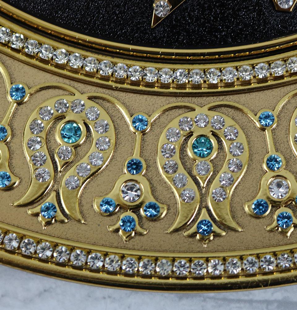 Islamic Decor Decorative Plate Gold & Blue Allah 33cm