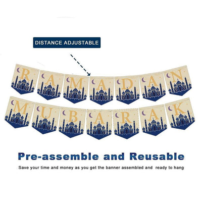Modefa Islamic Decor Islamic Holiday Decor | Ramadan Mubarak Banner