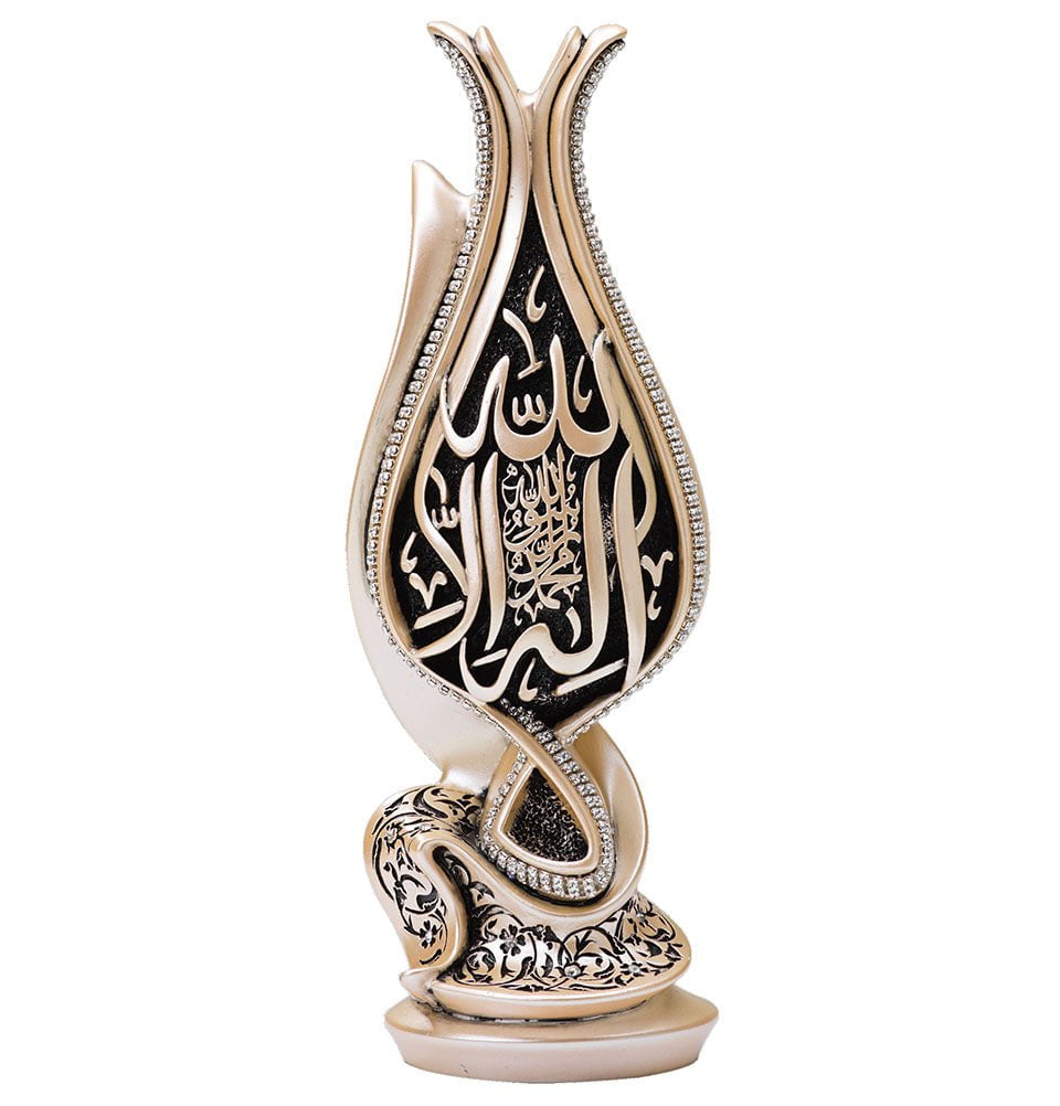 Islamic Table Decor Tulip & Rose Allah Muhammad Set 3191 Silver main image 1