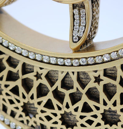 Modefa Islamic Decor Islamic Table Decor Allah Muhammad Crescent Set Selcuk Gold