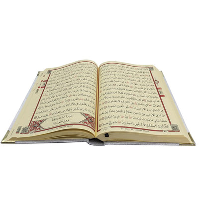 Modefa Islamic Decor Ivory Holy Quran in Keepsake Velvet Gift Case - Ivory #429