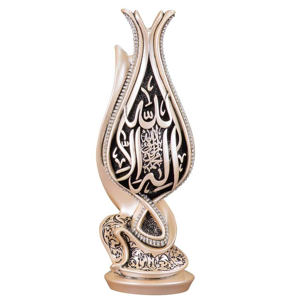 Modefa Islamic Decor Mother of Pearl Islamic Table Decor | Lale Tulip & Tawhid | Mother of Pearl 290-3F