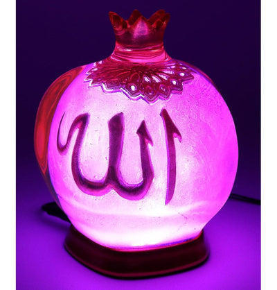 Pomegranate Allah Muhammad Table Lamp - Purple