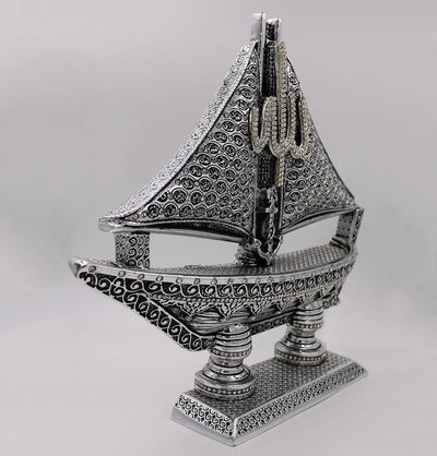 Islamic Table Decor 99 Names of Allah Sailboat M466 Silver