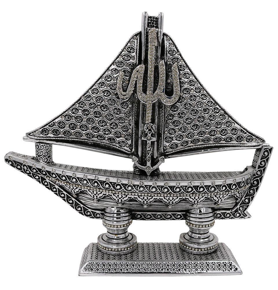 Modefa Islamic Decor Silver Islamic Table Decor 99 Names of Allah Sailboat M466 Silver