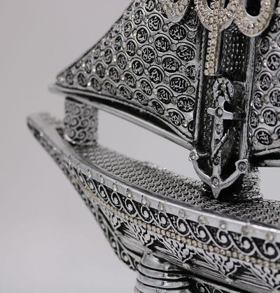 Modefa Islamic Decor Silver Islamic Table Decor 99 Names of Allah Sailboat M466 Silver