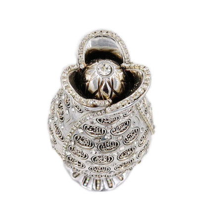 Islamic Table Decor 99 Names of Allah Tulip Egg Silver