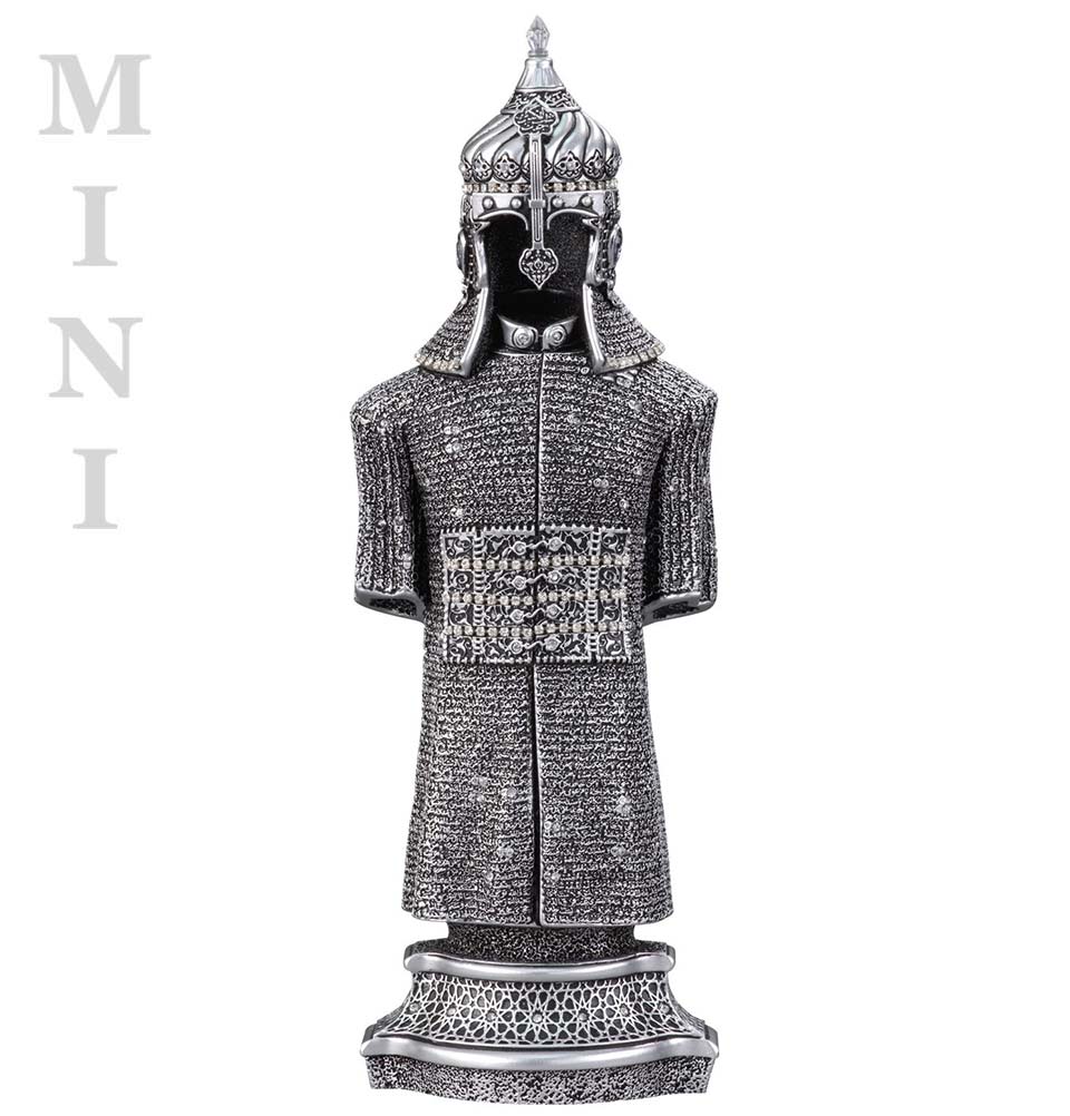 Modefa Islamic Decor Silver Islamic Table Decor | Jawshan Kabir Suit of Armor | Silver 200-2G Mini
