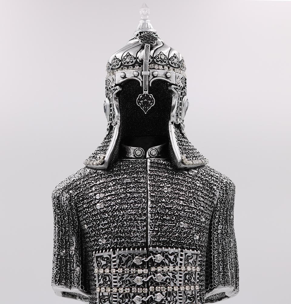 Modefa Islamic Decor Silver Islamic Table Decor | Jawshan Kabir Suit of Armor | Silver 200-2G Mini