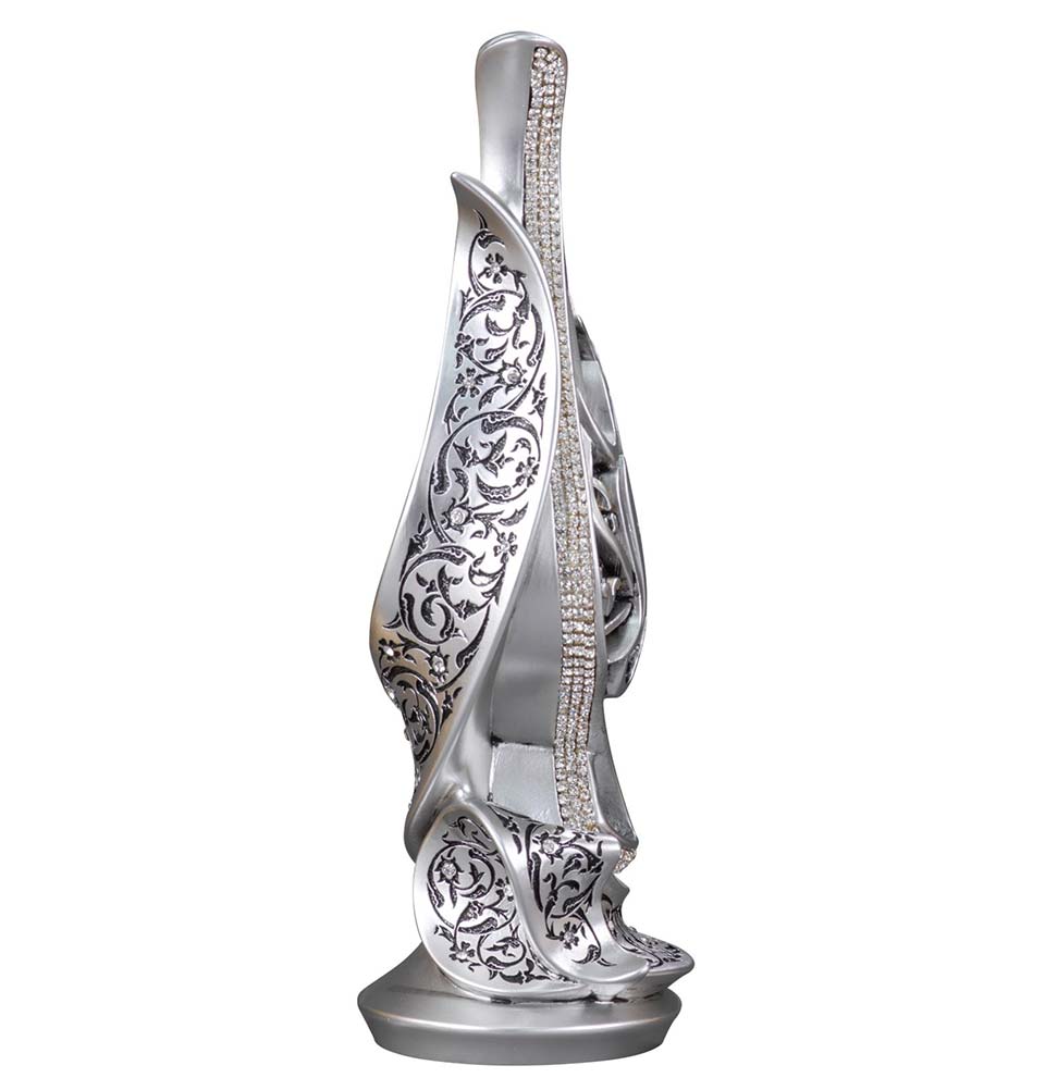 Modefa Islamic Decor Silver Islamic Table Decor | Lale Tulip & Tawhid | Silver 290-3G