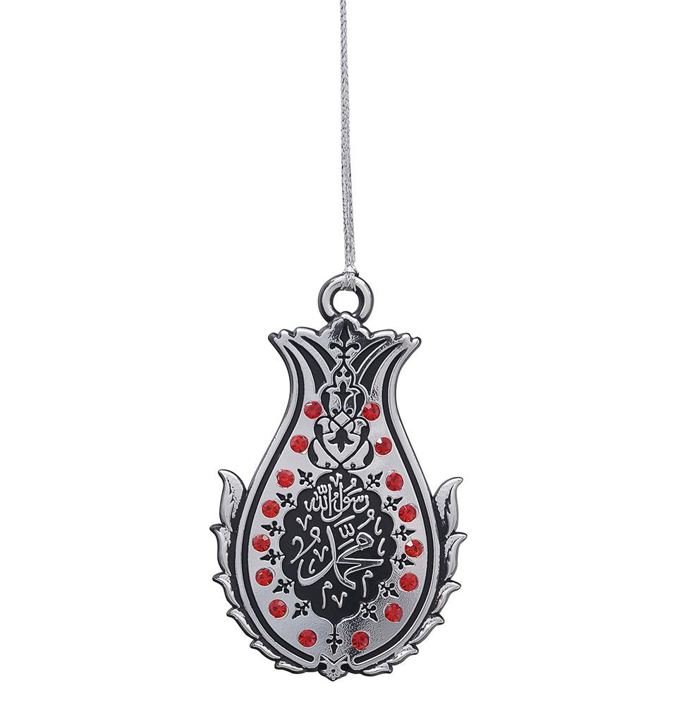 Double-Sided Lalegul Car Hanger - Silver/Red
