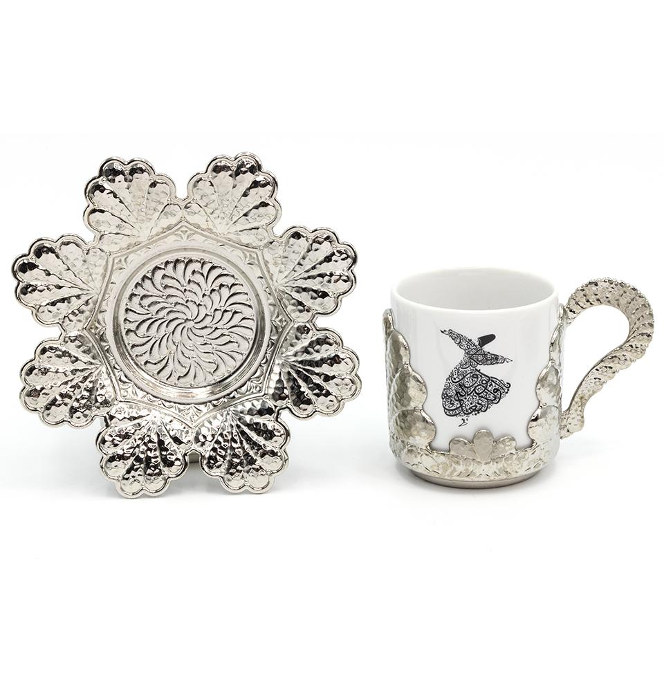 Turkish Luxury 6 Piece Coffee Cup Set | 337-K Ottoman Style with Dervi