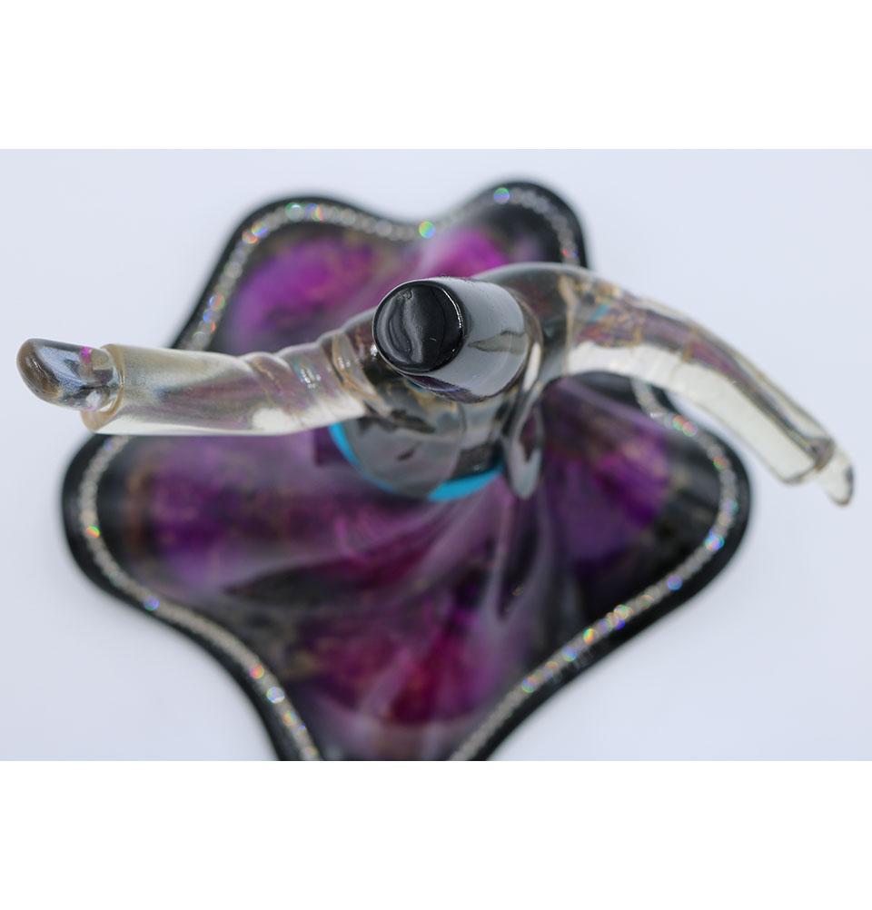 Whirling Dervish Glass Lamp - Purple