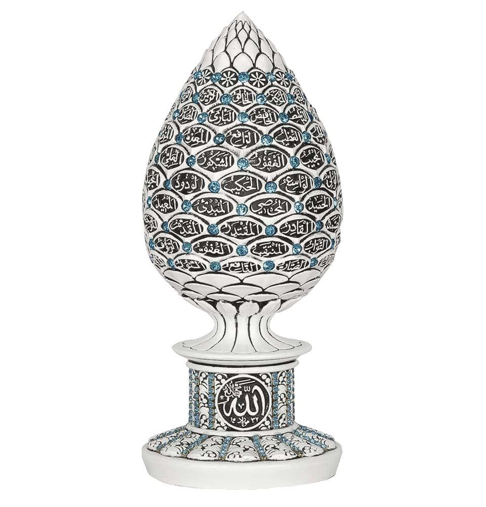 Islamic Table Decor 99 Names of Allah Egg White/Blue 1638 main image 0