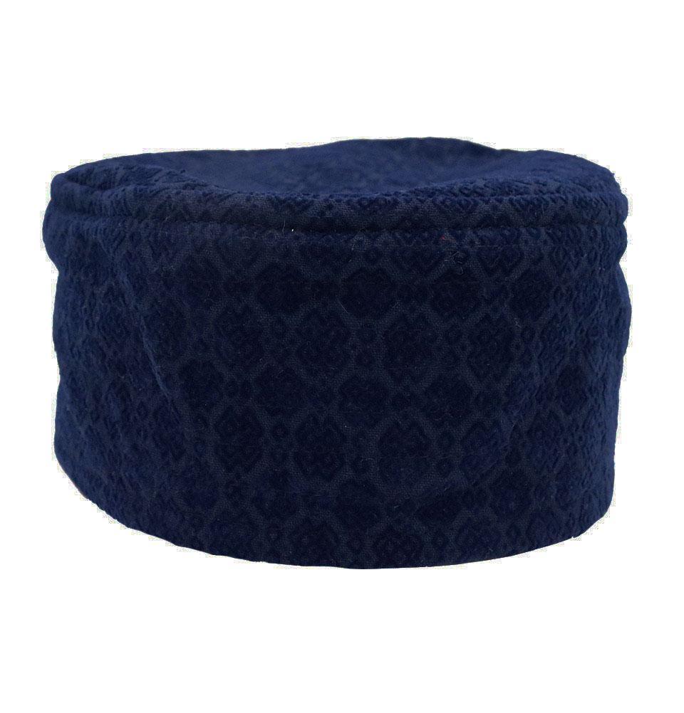Islamic Men's Kufi Hat- Geometric Blue